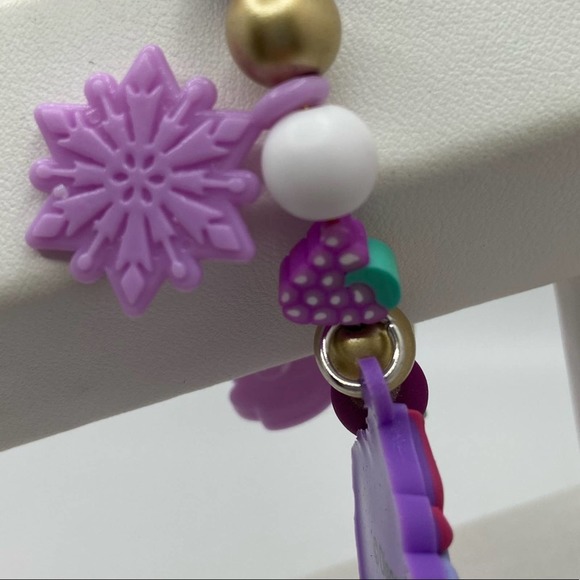 Disney Frozen Bruni Handmade Memory Wire Bracelet Matte Metallic Beans Grapes - Picture 6 of 6